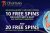 No deposit bonuses and free spins at 7Sultans