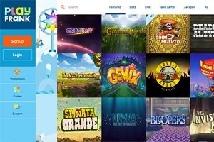Matched Deposit Bonuses and Free Spins at PlayFrank Casino