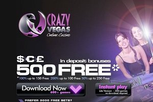 Claim Free Spins on new Crazy Vegas Casino Slots