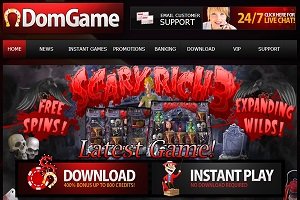 DomGame Casino free spins and chips galore