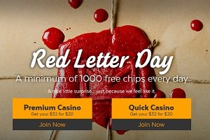 The Red Letter Day giveaway returns to 32Red Casino