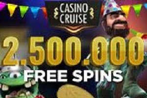 Cruise Casino has 2.5 million free spins to give this January
