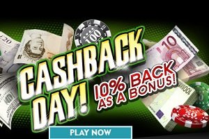 Each day is Cash Back Day at Dazzle Casino