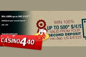 Claim some of the Casino 440 free spins bonuses