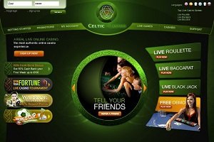 Celtic Casino refunds 50% of your losses up to €100