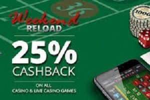The cashback weekend returns at Smart Live Casino