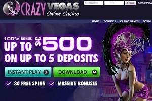 Free spins galore at Crazy Vegas Casino