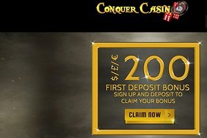 Massive reload bonus at Conquer Casino this August