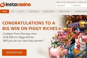 Instacasino has a 10% Cashback for you this weekend