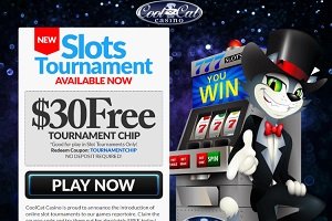 Win a small fortune in the Cool Cat Casino Lottery